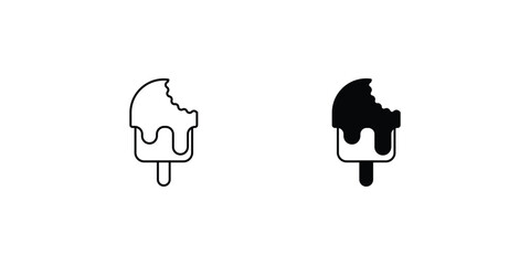 popsicle set icon with white background vector stock illustration