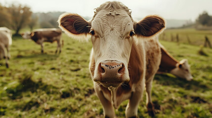Cows, wallpaper, the economic animals of great value in the world.