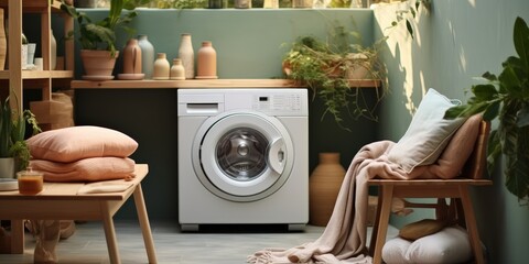Modern Laundry Room with Natural Light