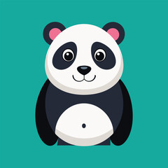 Cute Cartoon Panda Character with vector