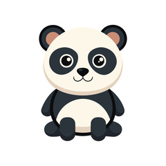 Cute Cartoon Panda Character with vector