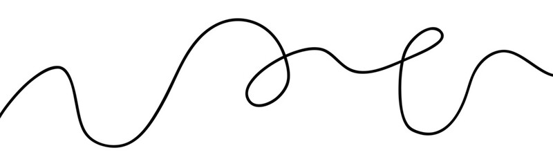 Wavy curvy line with squiggles design