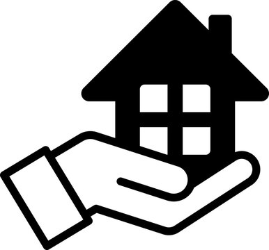 recommend clip art: 家と手のアイコン（real estate icon. home house hand）
                    