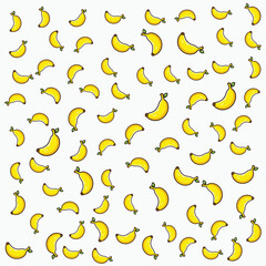 Seamless banana pattern design in vector. Banana background. Tropical fruit pattern.