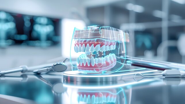 Cutting Edge Dental Technology Futuristic Holographic Projections and Precision Robotic Instruments for Minimally Invasive Treatments