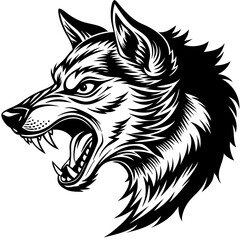 Wolf head Vector
