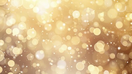 Soft beige abstract bokeh background with a warm, festive feel.