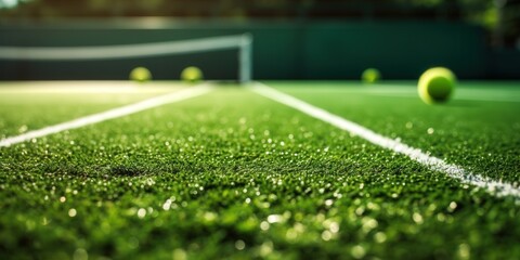 Naklejka premium Tennis Court Grass