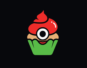 Cute Cartoon Cupcakes with Faces via