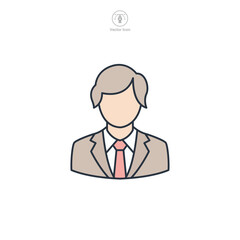 avatar Icon. Accountant theme symbol vector illustration isolated on white background