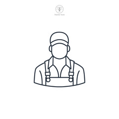 Avatar Icon. carpenter theme symbol vector illustration isolated on white background