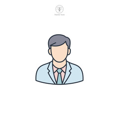 Fototapeta premium Avatar Data Analyst Icon theme symbol vector illustration isolated on white background