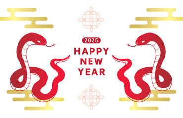 2025年　年賀状　中華風