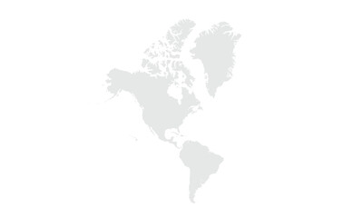 North and South America map isolated on white background.for website layouts, background, education, precise, customizable, Travel worldwide, map silhouette backdrop, earth geography,political,reports