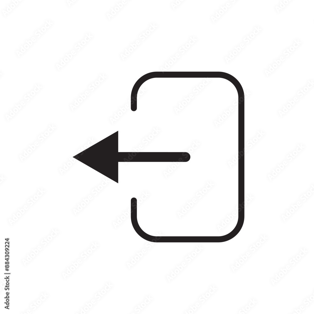 Poster entry glyph vector icon isolated. entry stock vector icon for web, mobile app and ui design