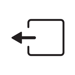 Entry glyph vector icon isolated. Entry stock vector icon for web, mobile app and ui design