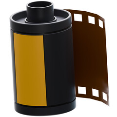 3D illustration Negative Film object