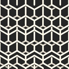 Monochromatic Geometric Pattern in Minimalist High Contrast Style