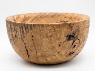 Handmade -Wood Turned Oak Burr / Burl Bowl or Dish