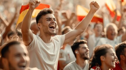 Electrifying Final Match Atmosphere as England and Spain Fans Cheer on Their Teams