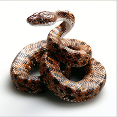 Fototapeta premium Snake on a white background. Symbol of 2025