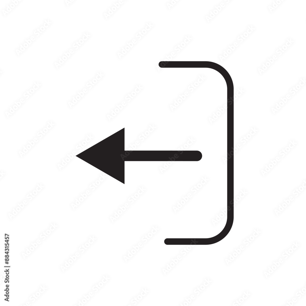 Poster entry glyph vector icon isolated. entry stock vector icon for web, mobile app and ui design