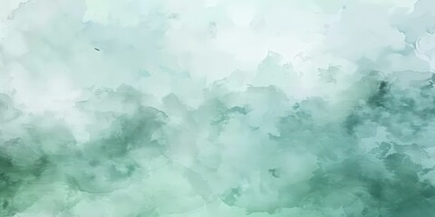 Abstract Watercolor Green and White Background