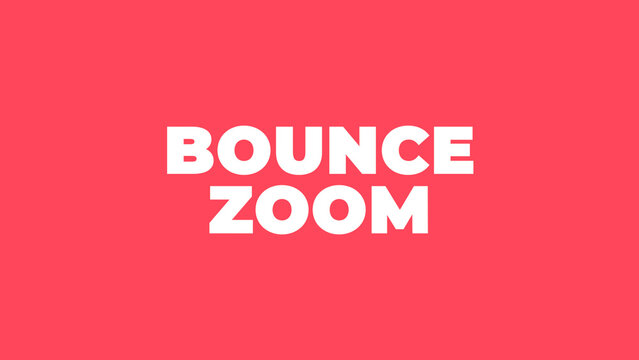 Bounce Zoom Text Effect