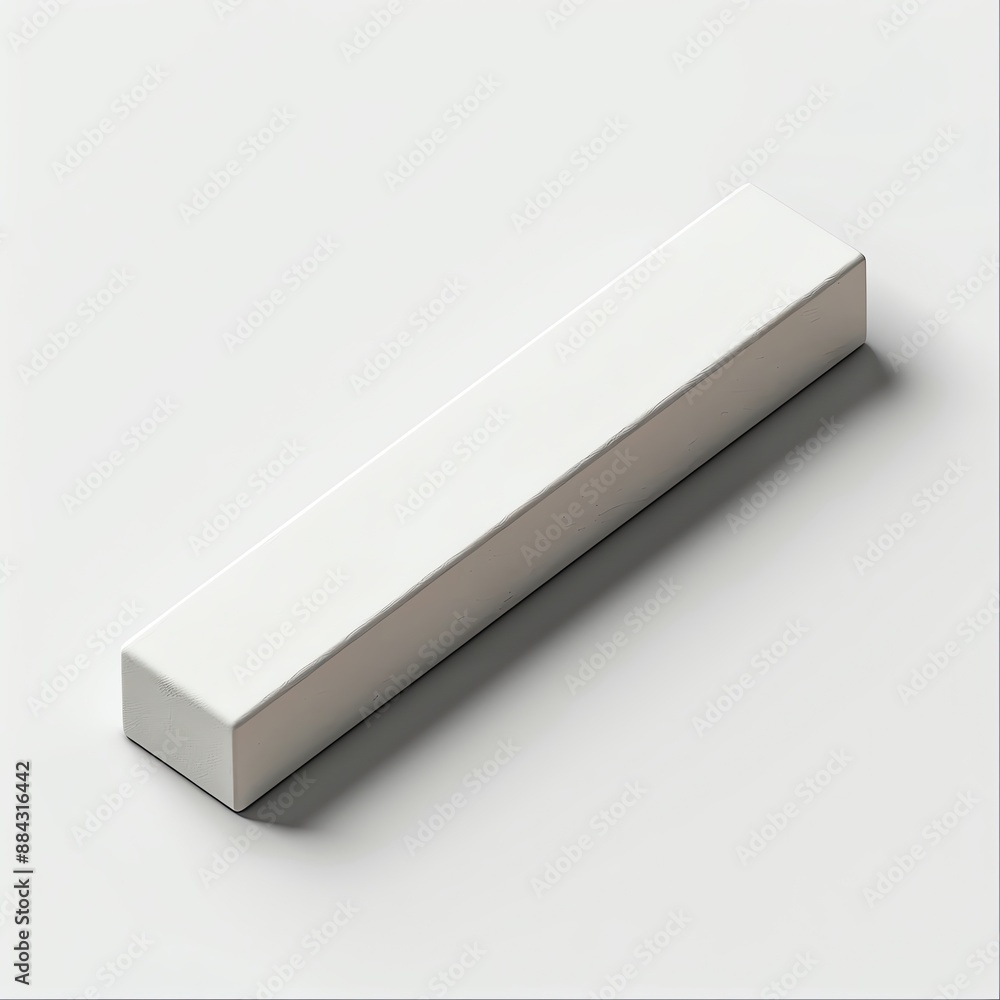 Poster minimalistic white rectangular 3d object against a light background, showcasing simplicity and moder