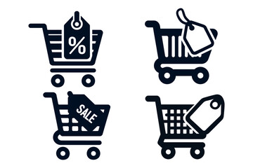 Shopping tags icon. Special offer sign. Discount coupons symbol. Vector