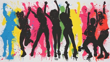 illustration of a person with splashes