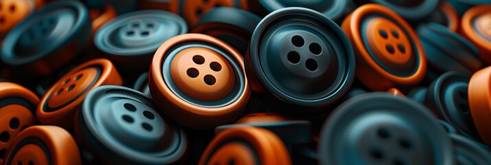 Fototapeta premium Innovative background design crafted from an array of distinct and diverse buttons