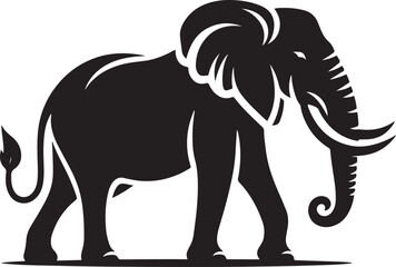 Majestic Elephant Silhouette: A Stately Giant Against the Horizon, Capturing the Power, Grace, and Tranquility of Nature’s Most Iconic Creature