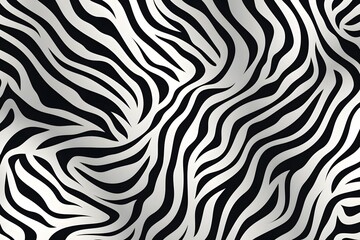 Abstract White Tiger Stripe Pattern