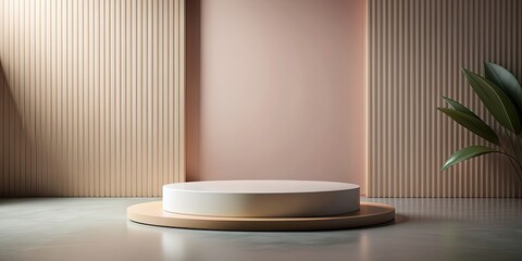 Minimalist podium on abstract background for product branding presentation, podium, abstract, background, minimalist