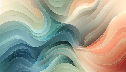 Obraz premium Colorful Wave Design with Pink and Blue Fractal Lines