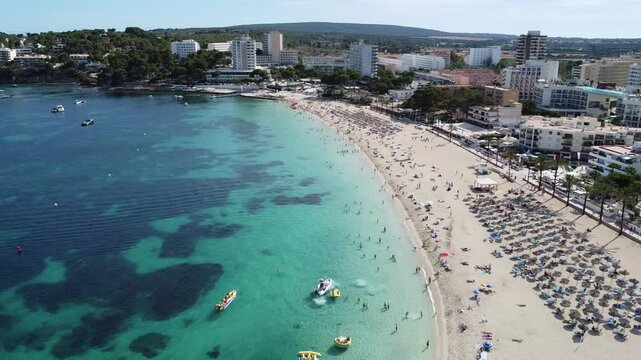 Platje Magaluf - MALLORCA. Cine de v&iacute;deo de Espa&ntilde;a Dron