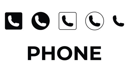 PHONE Icon Set,Thin line blue icons set. Flat vector illustration