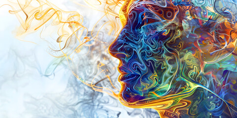Fototapeta premium Out-of-body experience man.AI generated. 