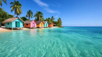Tropical beach escape with crystal-clear waters