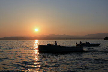 tramonto sul lago di Garda