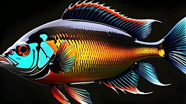fish on black