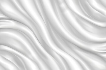 Obraz premium Soft White Satin Fabric Texture Background with Elegant Flowing Drapes and Luxurious Wave Pattern