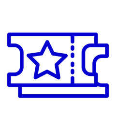  movie tickets color icon