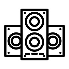 soundspeakers line icon