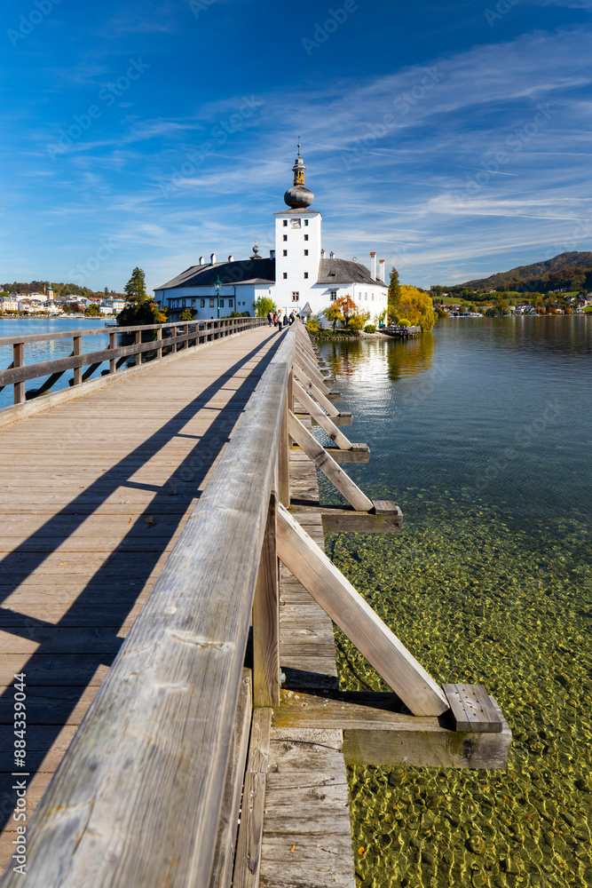 Canvas Prints gmunden castle on lake, austria