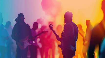 Background for a music festival or outdoor concert invitation, inspiration for a card, poster, flyer or similar with copy space