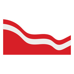 Naklejka premium ndonesian Indepedence Day Flag Footer