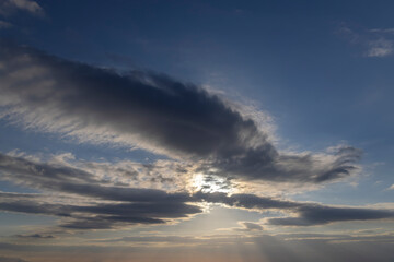 blue sky with clouds as background