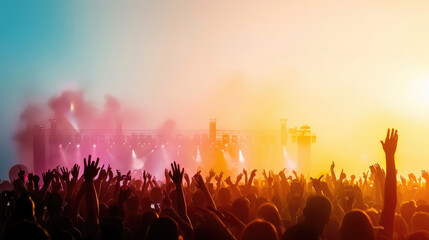 Background for a music festival or outdoor concert invitation, inspiration for a card, poster, flyer or similar with copy space